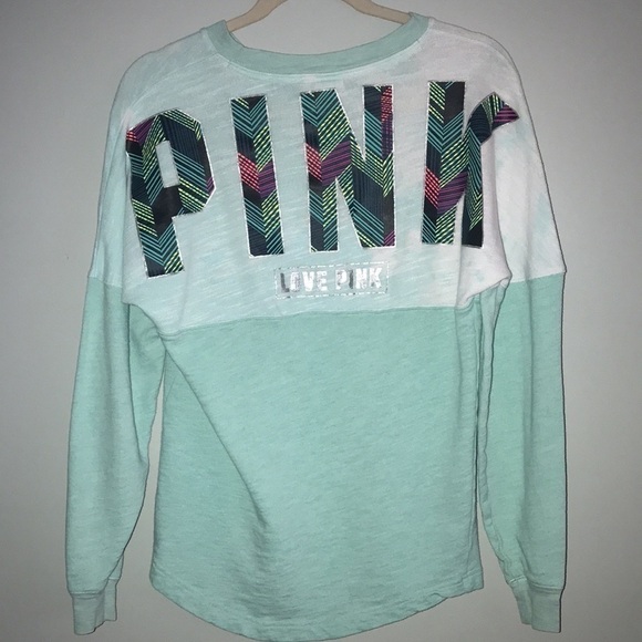 PINK Mint Green with Clouds Top Size XS - Picture 1 of 5